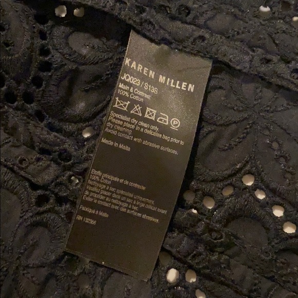 KAREN MILLEN Lace Pattern Black Evening Jacket 4 - Picture 8 of 8